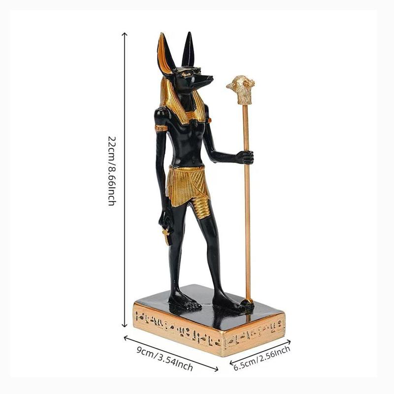 Statuie Anubis Zeul Egiptean al Morții Sculptură Mumie Figurină Rășină Decor Casă Birou Cadou pentru Pasionații de Mitologie Cadou de Halloween