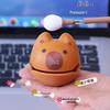 Capybara Wooden Fish Knock Decompression Toy: Cute Desktop Ornament for Kids' Birthday Gifts.