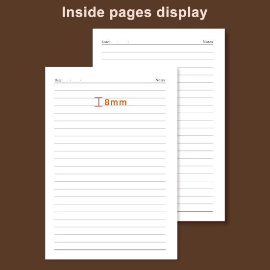 Faux Leather Cover Notebook Smooth Writing Office Notebook Waterproof Writing Diary Personal Use Notepad