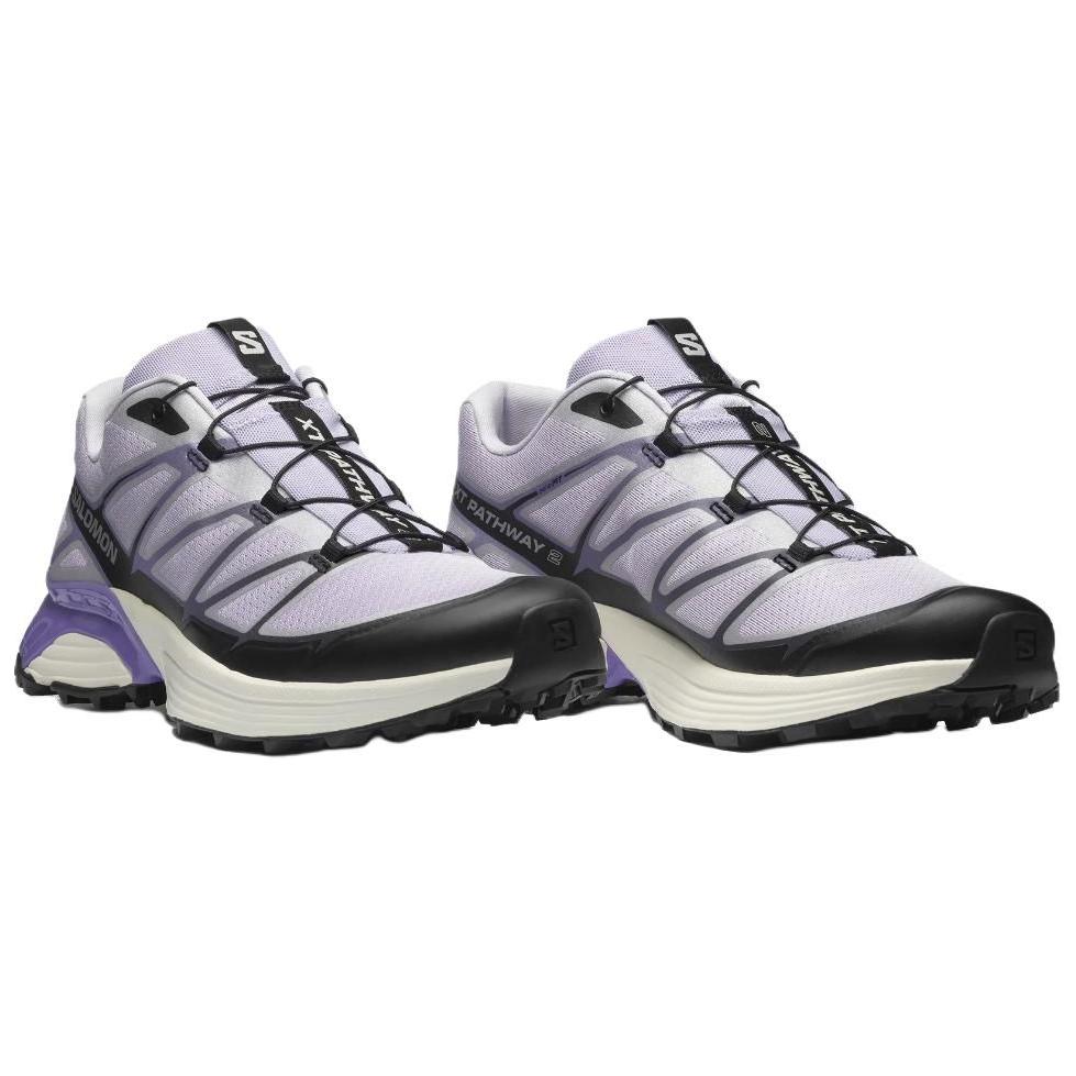 SALOMON Xt-Pathway 2 Comfortable Versatile Shock Absorbing Non-Slip Low-Top Running Shoes Unisex Sneaker Purple Silver L47687100