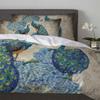 Peacock Flower Hydrangea Retro Duvet Cover With Pillow Case Custom 3pcs Bedding Set Quilt Cover Double Bed Home Textile