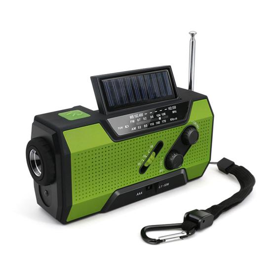 Emergency Crank Weather Solar Panel NOAA/FM/AM Radio with Portable Survival Radio Large Decibel