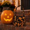 Baizihuahu Halloween Candy Bucket for Kids, Non-Woven Trick or Treat Tote Basket, Pumpkin Ghost Snack Holder with Handle Party Favors