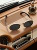 Prada PR65ZS Gold Oval Sunglasses, UV400 Retro Luxury Shades