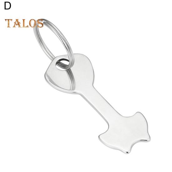 4Pcs Tie Lever Token Keychain Titanium Steel Cart Shopping Keyring Portable Coin Pendant Metal Lever Remover Key Holder