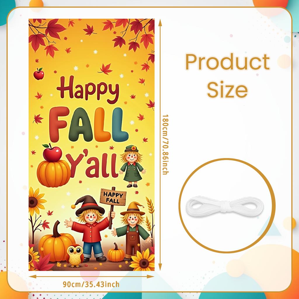 Seasonal Banner Theme Fall Decor Fall Banner Pumpkin Design Autumn Party For Home Decoration Seasonal Celebration Indoor Decor