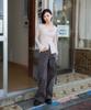 ROSEFRANTZ Cargo Slim Bootcut Pants [Charcoal]