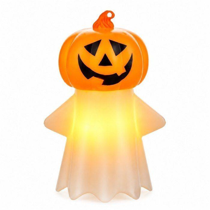 Décoration Halloween - AIMOONSA - Motif citrouille et fantôme - Effet bougie LED - À poser - Piles