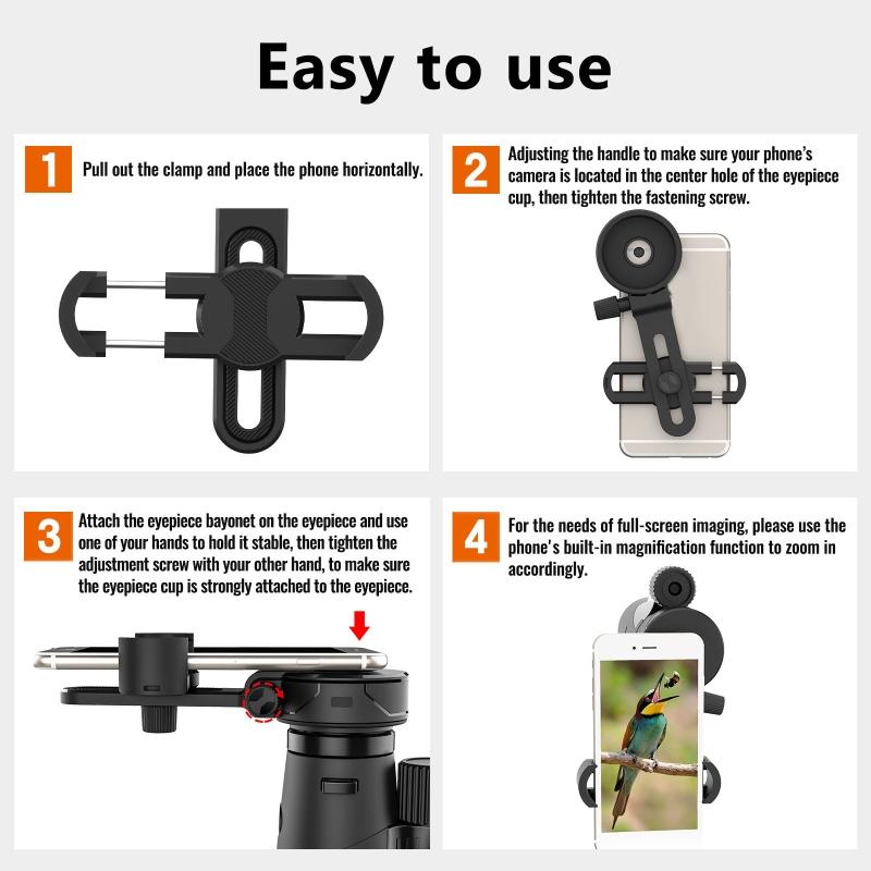 Phone Adapter Mount Holder Telescope Scope Microscope For Binoculars Universal