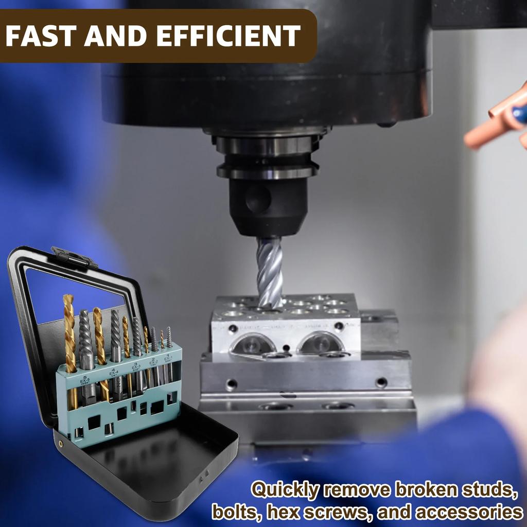 20/10Pcs Multi-Size Damaged Screw Extractor Set Metal Hex Head Bolt Remover Broken Screw Nut Drill Bit Tool for Stud Bolt Screw