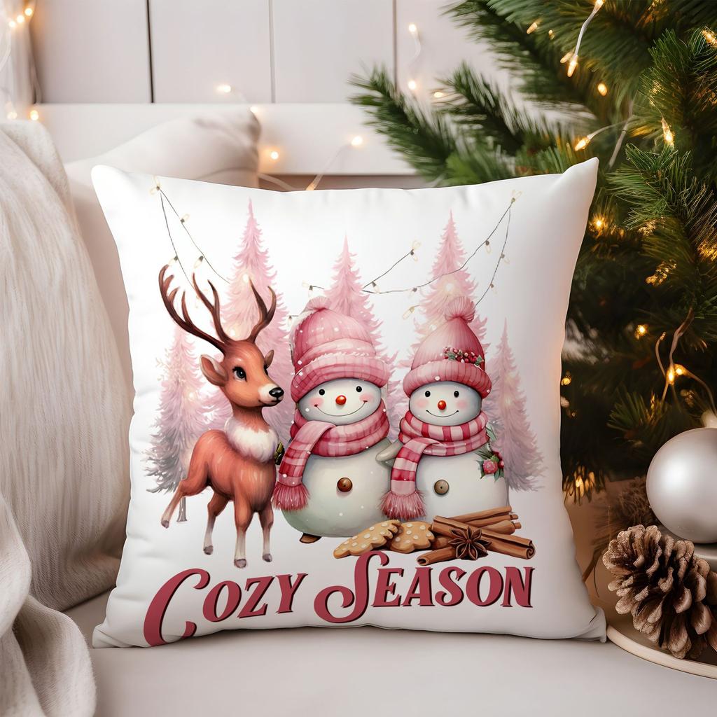 Popular Christmas Pillowcase Office Seat Cushion Home Bedside Pillowcase