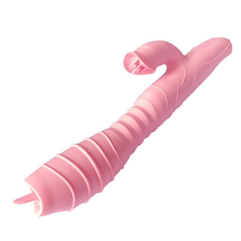 Rabbit Vibrator with Sucking and Tongue-Licking Features