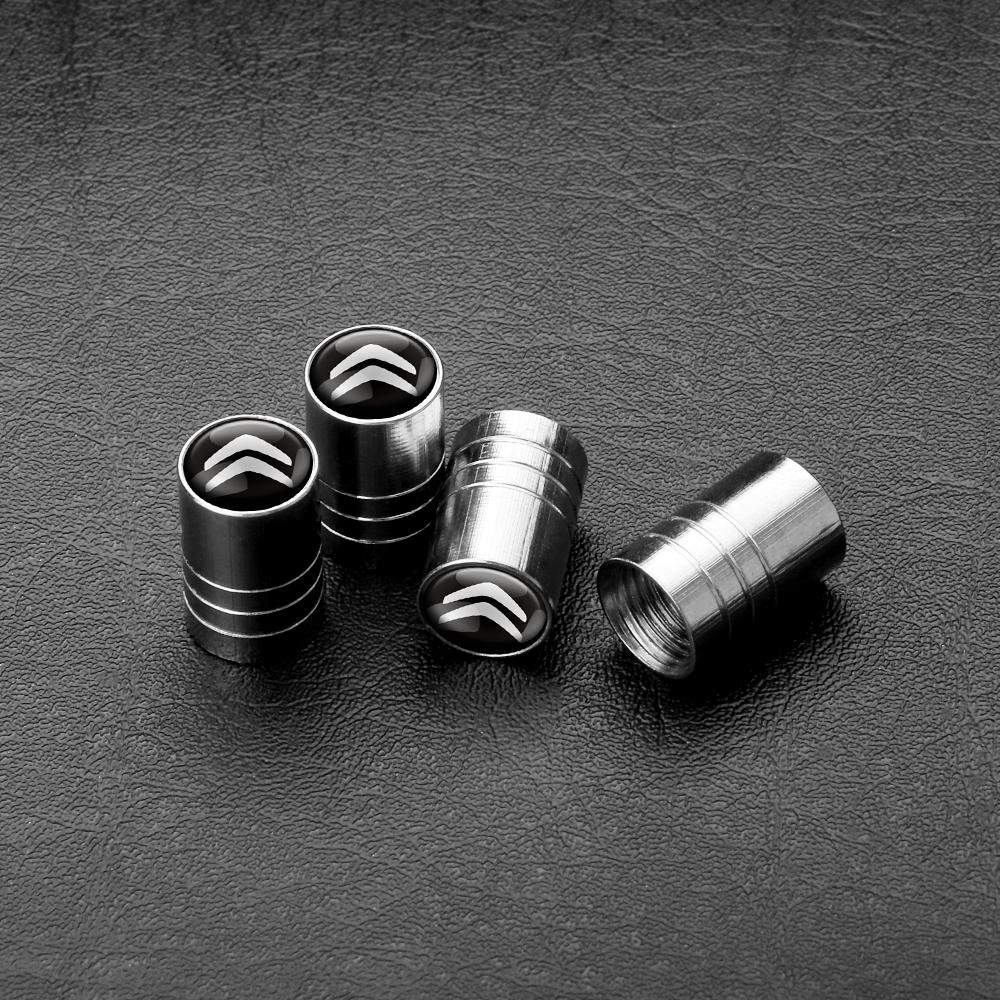 4PCS Car Styling 3D Metal Wheel Tire Valve Stem Caps Accessories For Citroen C3 C4 Grand Picasso C4L C5 C-ELYSEE Berlingo DS4 C1