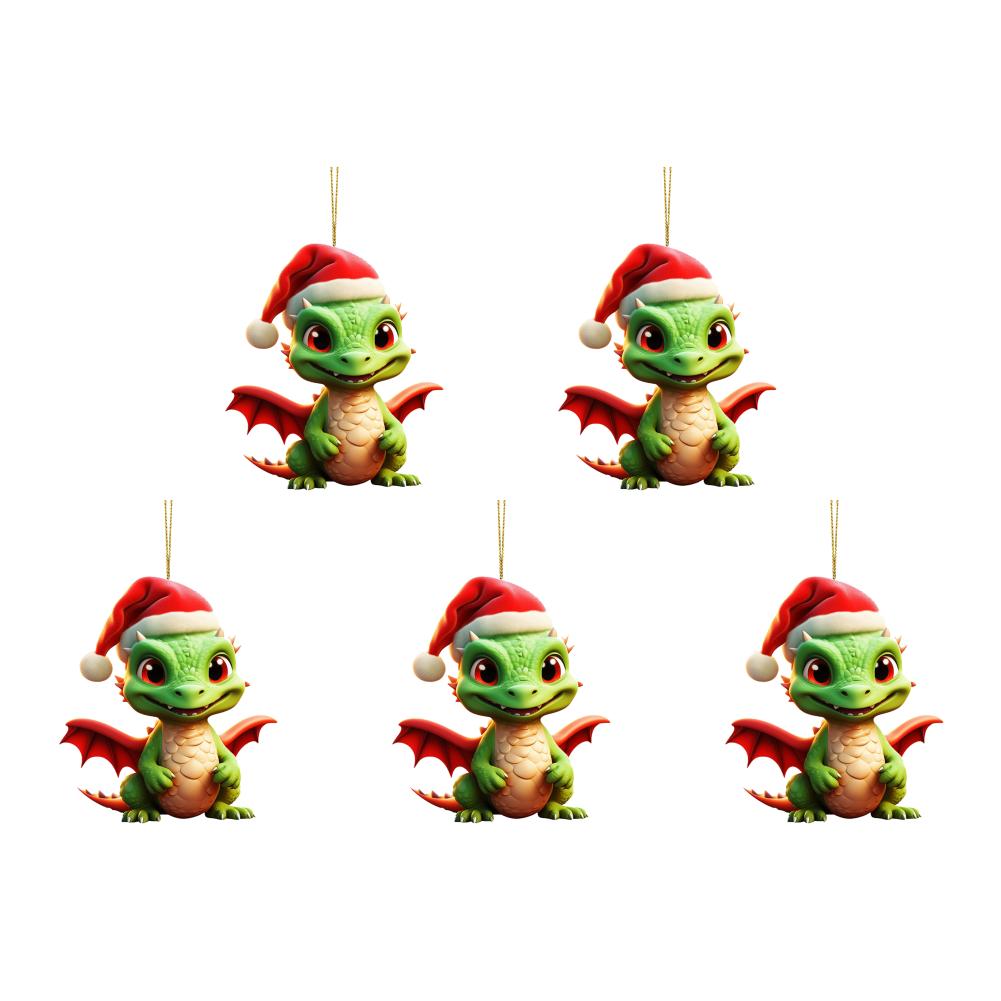 Christmas Dragon Ornaments Christmas Anime Flying Dragon Pendant Cartoon Lovely Dragon Figurines Home Decor