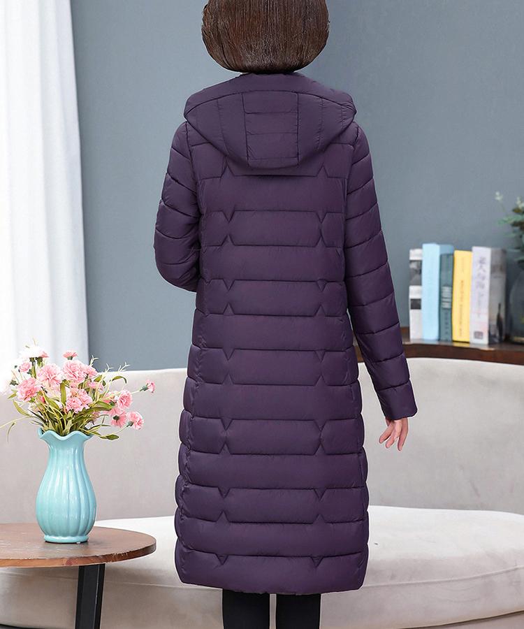 Dámské Zimní S kapucí Tenká Tenká Větruodolná Velká kapsa X-Dlouhý kabát Nabíraná bunda Bavlna Vycpaná Parka Svrchní kabát