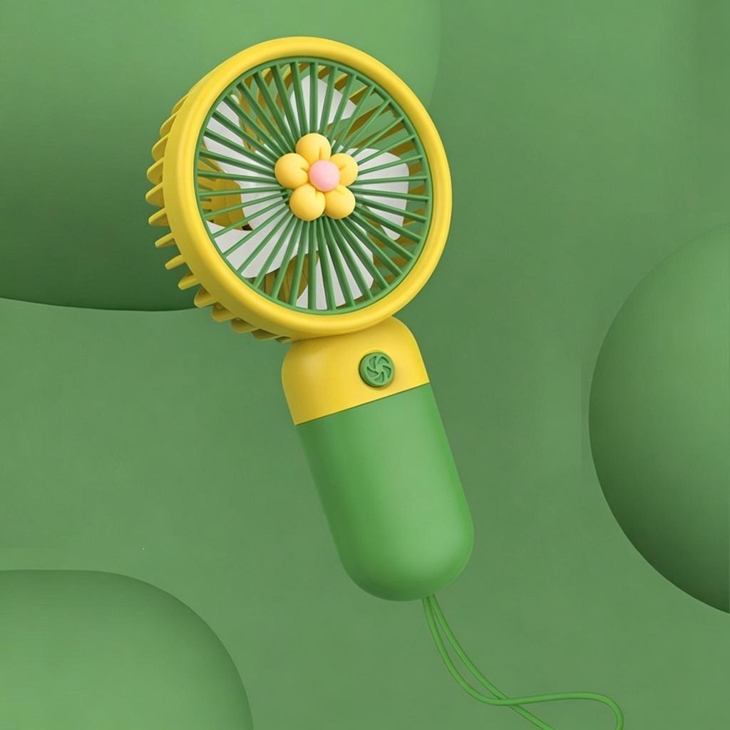 2pcs Mini Handheld Fan Jost Cartoon Fruit Flower Design
