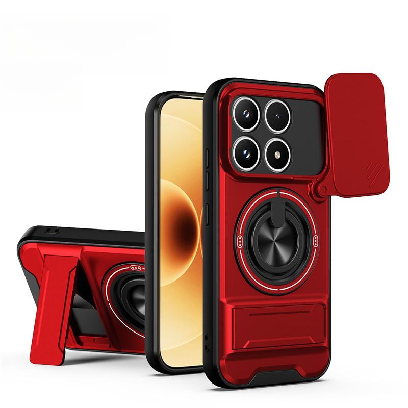 For Xiaomi Poco F8 Ultra X8 Pro Max F8 Pro 17 Pro A7 Pro Case Slide Camera Cover Lens Protector with 360 Rotating Ring Kickstand Shockproof Phone