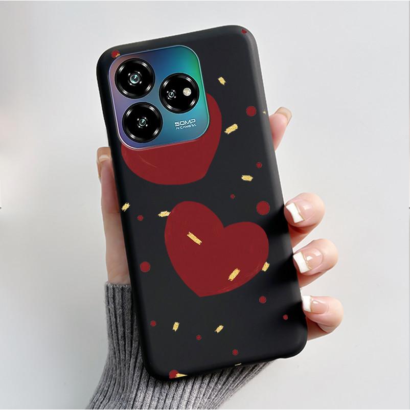 Case For ZTE Blade V60 Design 4G/Blade V60 Vita/Nubia V60 Design/Axon 60 Lite Soft Silicone Black Cover Cute Flower Cartoon Case