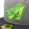 New Era 59FIFTY Cap MLB Los Angeles Angels LAA Gray Side Patch ONSPOTZ Exclusive and 5950 Side Patch Straight Flat Visor Fashion Trends Popular Size