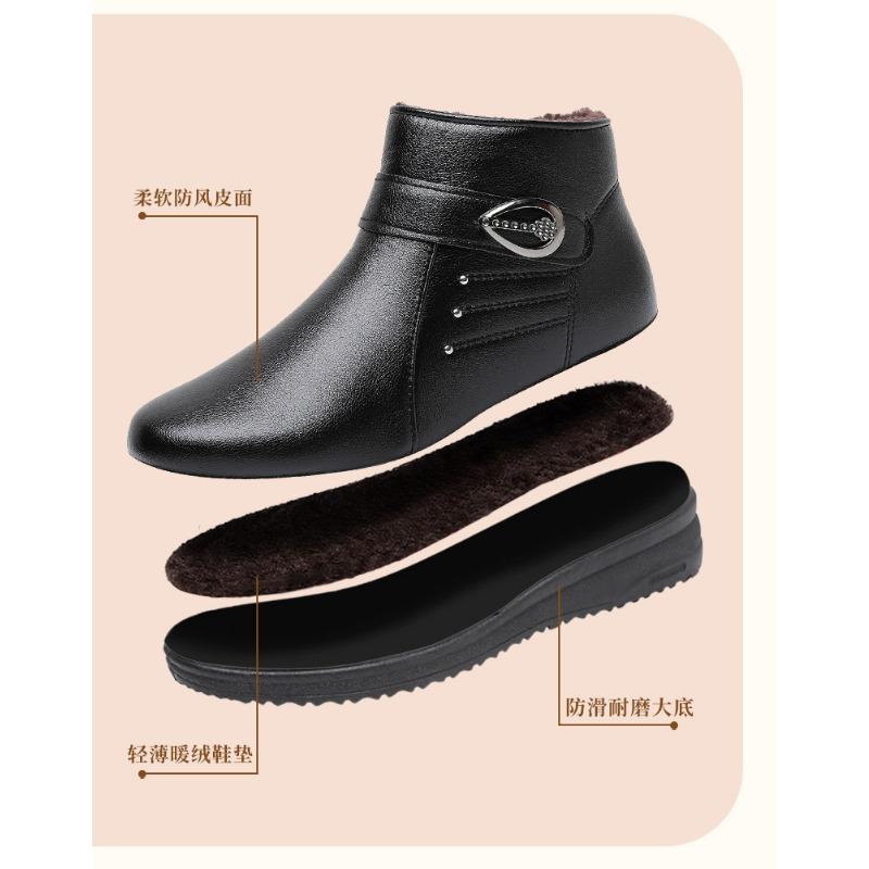Women S Winter Warm Non Slip Soft Sole Cotton Ankle Boots For Mom