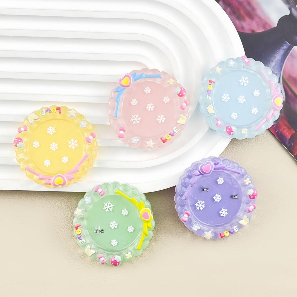 DIY Cartoon Resin Accessories: Luminous Lace Photo Frame, Cream Glue Phone Case, Sticker, Keychain, Hair Clip, Ornaments