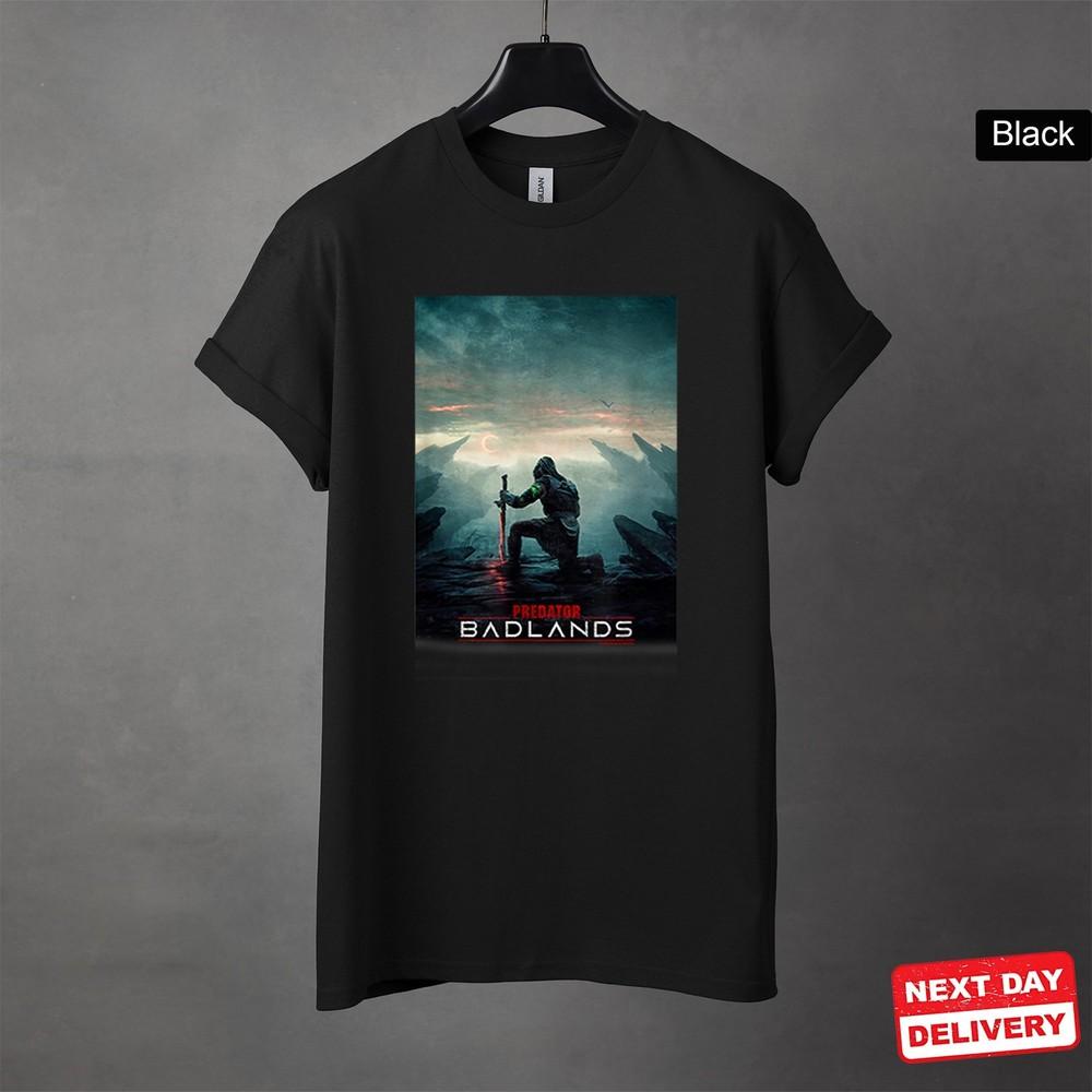 Predator Badlands T-Shirt Kneeling Warrior Epic Poster T-Shirt for Fans Unisex T-Shirt S
