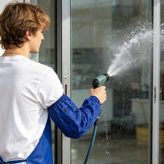 1 Paio di Maniche da Braccio Impermeabili a Prova di Olio con Polsini Elastici in PVC Maniche Protettive Lunghe per Cucina Pulizia Lavoro Manuale