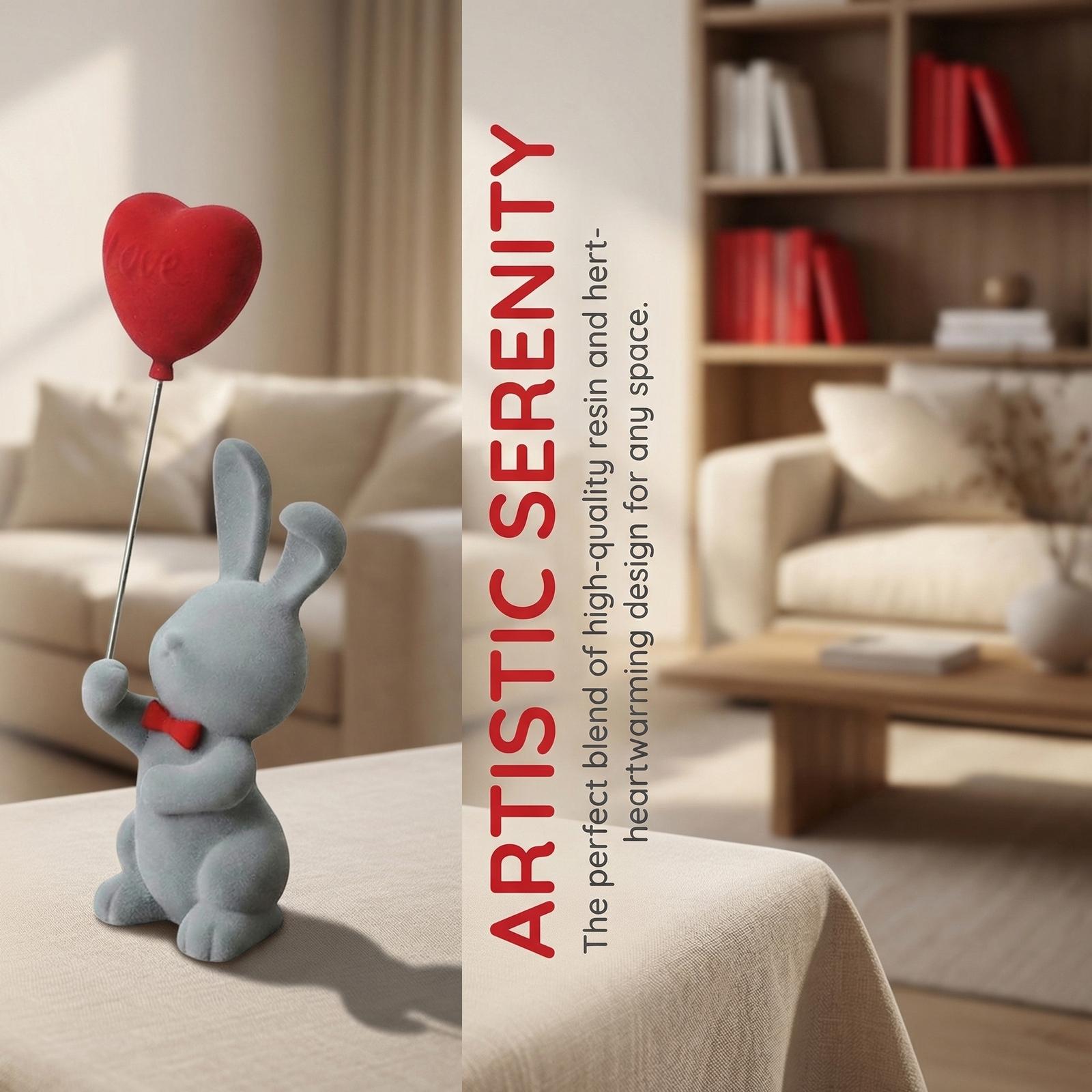 

Cute Rabbit Statue Resin Craft Desk Ornament for Bedroom Living Room Home Decor Decorative Figure Shelf Table Accessories