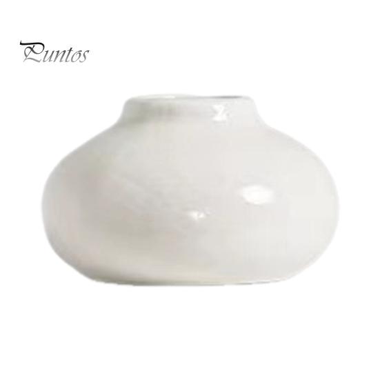 Mini Ceramic Vase Solid Color Glazed Flower Vase Desktop Decor Miniature Bud Vase for Small Hydroponic Plants Flowers Office Living Room Bedroom