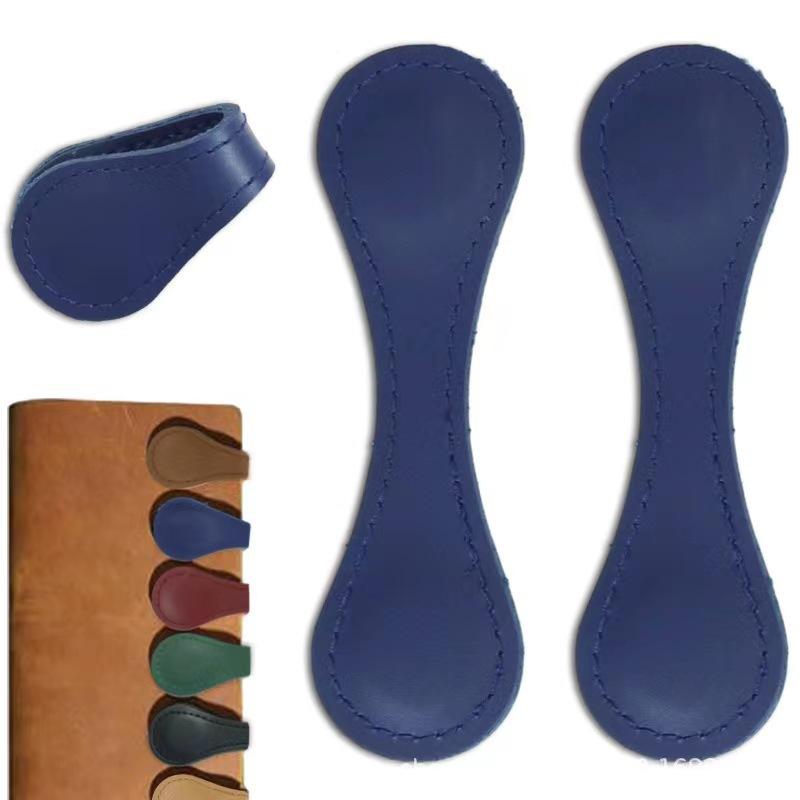 1pc Notebook Book Markers Page Divider Magnetic Leather Bookmark Double-sided Magnetic Buckle Magnet Clip Staionery Supplies