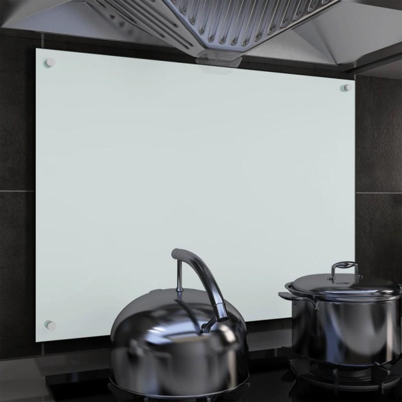 Day and Night - Day and Night Kitchen Splash Protection White Tempered Glass 80x60 Cm