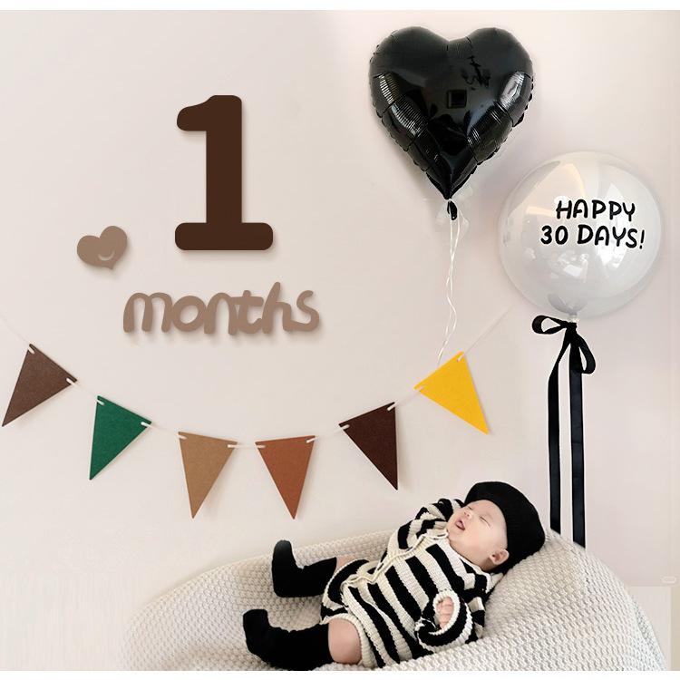 30-Day Baby Celebration Photo Props & Background Wall Set