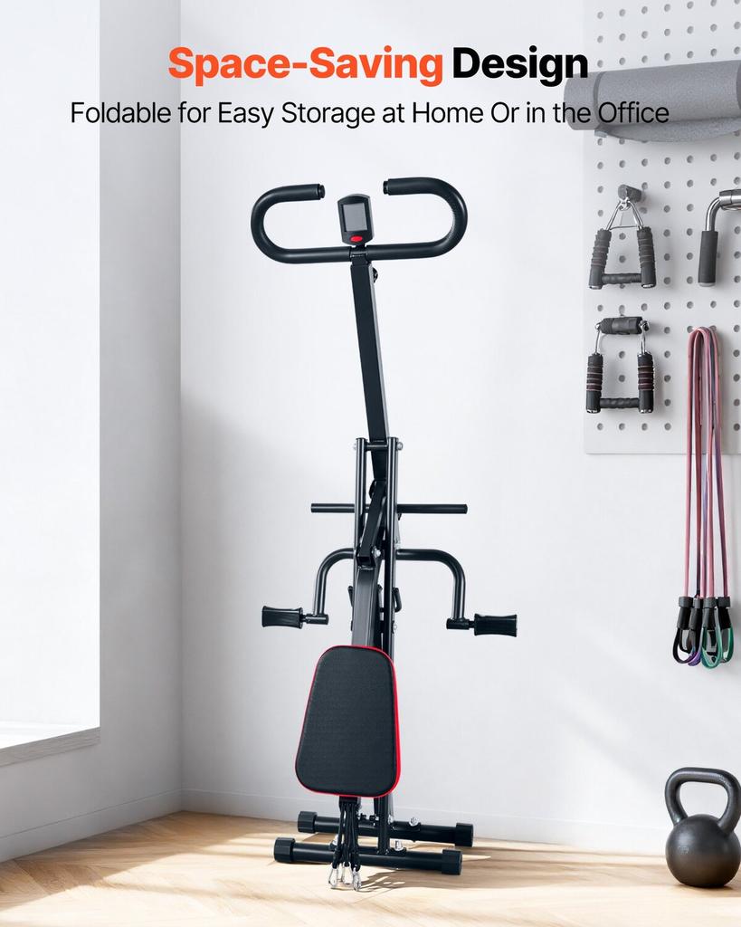 Squat Machine, Deep Squat Rowing Machine for Home, Easy Setup & Foldable Exercise Equipment, Glute Trainer Machine with 3 High-Strength Resistance