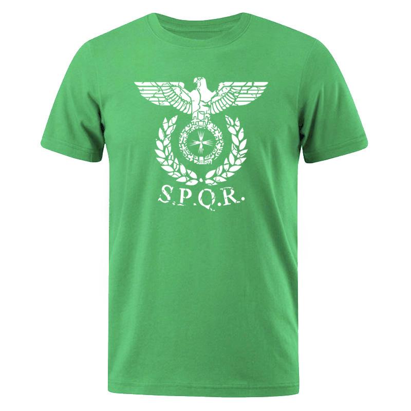 Men TShirt SPQR Roman Gladiator Imperial Golden Eagle 2024 Summer T Shirt Mens Casual Short ONeck TShirts Harajuku Tops Tees