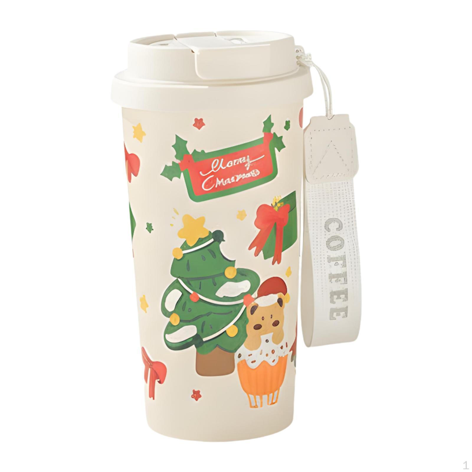

Christmas Coffee/thermal Water Bottle, Portable And Reusable, Ideal for Hiking Outdoor Bear Pattern