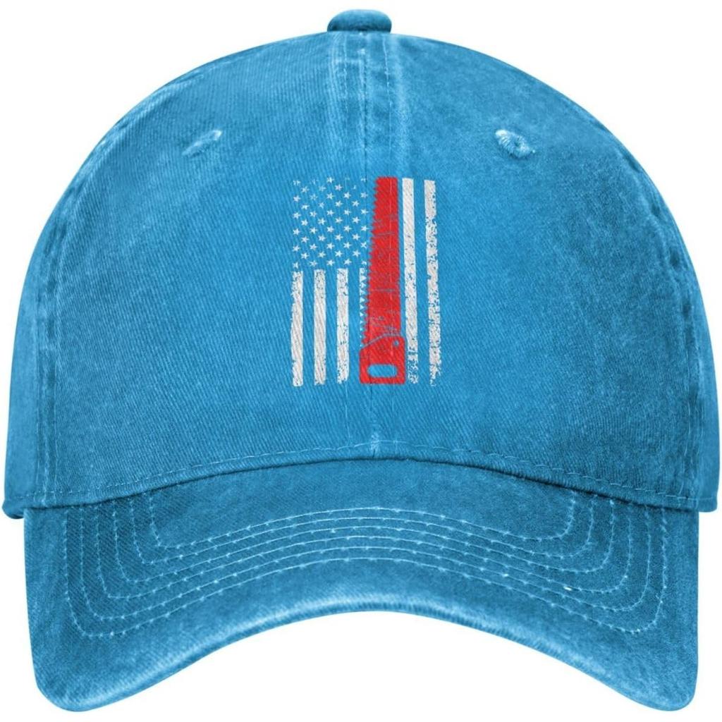 Thin Red Line American Flag Distressed Baseball Cap Vintage Washed Cotton Adjustable Dad Hat