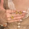 New Chinese Style Camellia Necklace French Vintage Rose Earrings Women Jewelry Set