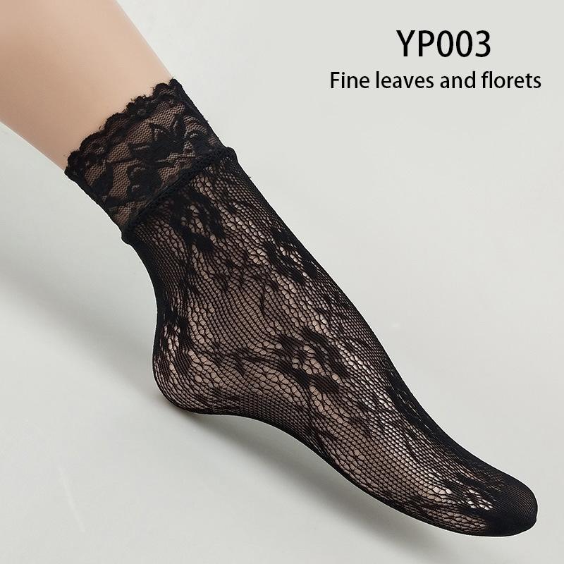Black Socks Women Girls Ladies Soft Lace Short Ankle Socks Fishnet Stocking