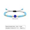 Buntes Armband mit bösem Auge und Perlen, mit verstellbarem schwarzen Handseil