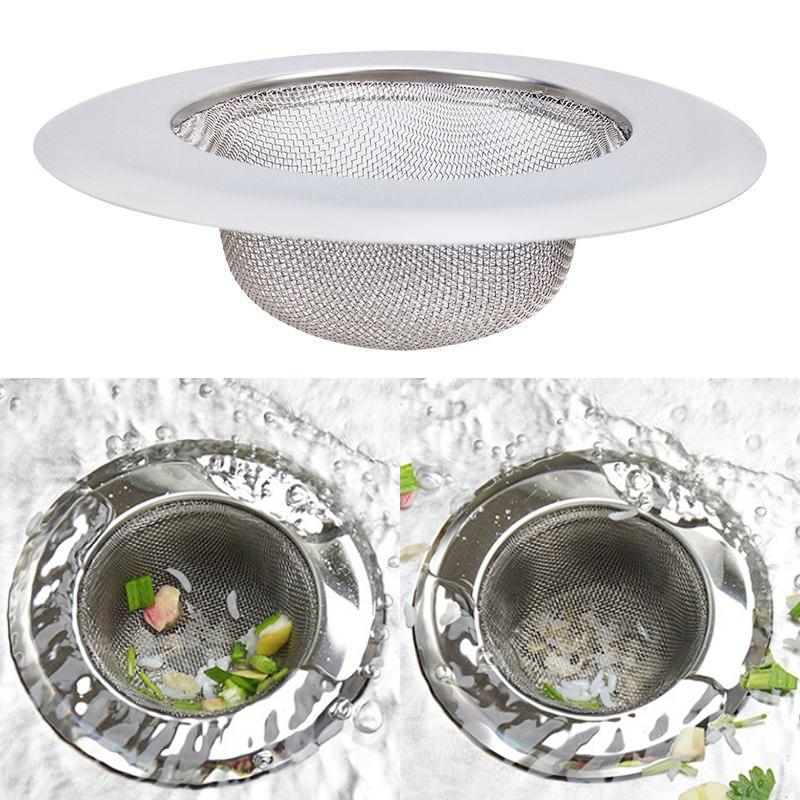 1Pcs Kitchen Sink Filter Stainless Steel Mesh Sink Strainer Filter Bathroom Sink Strainer Drain Hole Filter Trap Waste Screen