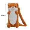 Soft Otter Plush Crossbody Bag Fluffy Portable Stationery Bag for Girls Daily Use Birthday Presents