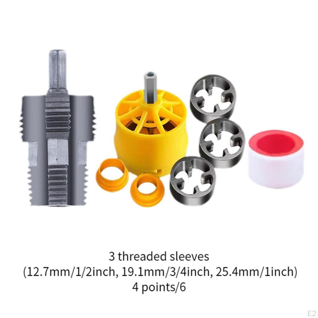 Sada kulatých závitořezů na trubky PVC Sada kulatých matric pro domácí použití Garážové efektivní Ppr instalatérské nástroje