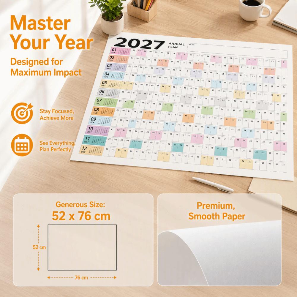 Wall Mounted Wall Calendar Large To Do List Planner Durable Schedule Organizer  Office Supplies