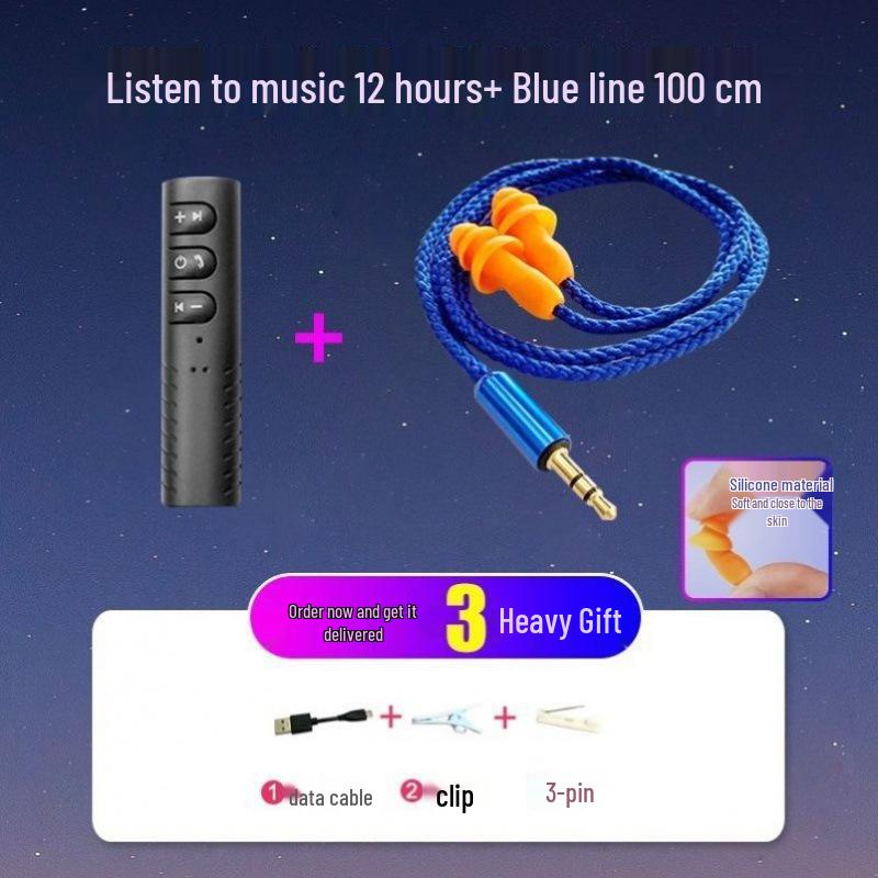 Bluetooth Noise-Cancelling Low Bass HD Wired Earplug Headphones for Work.