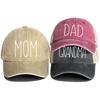 DAD And MOM Mesh Cap Adjustable Trucker Hat Grandpa Grandma Caps Distressed Snapback Baseball Cap Ideal Choice For Family