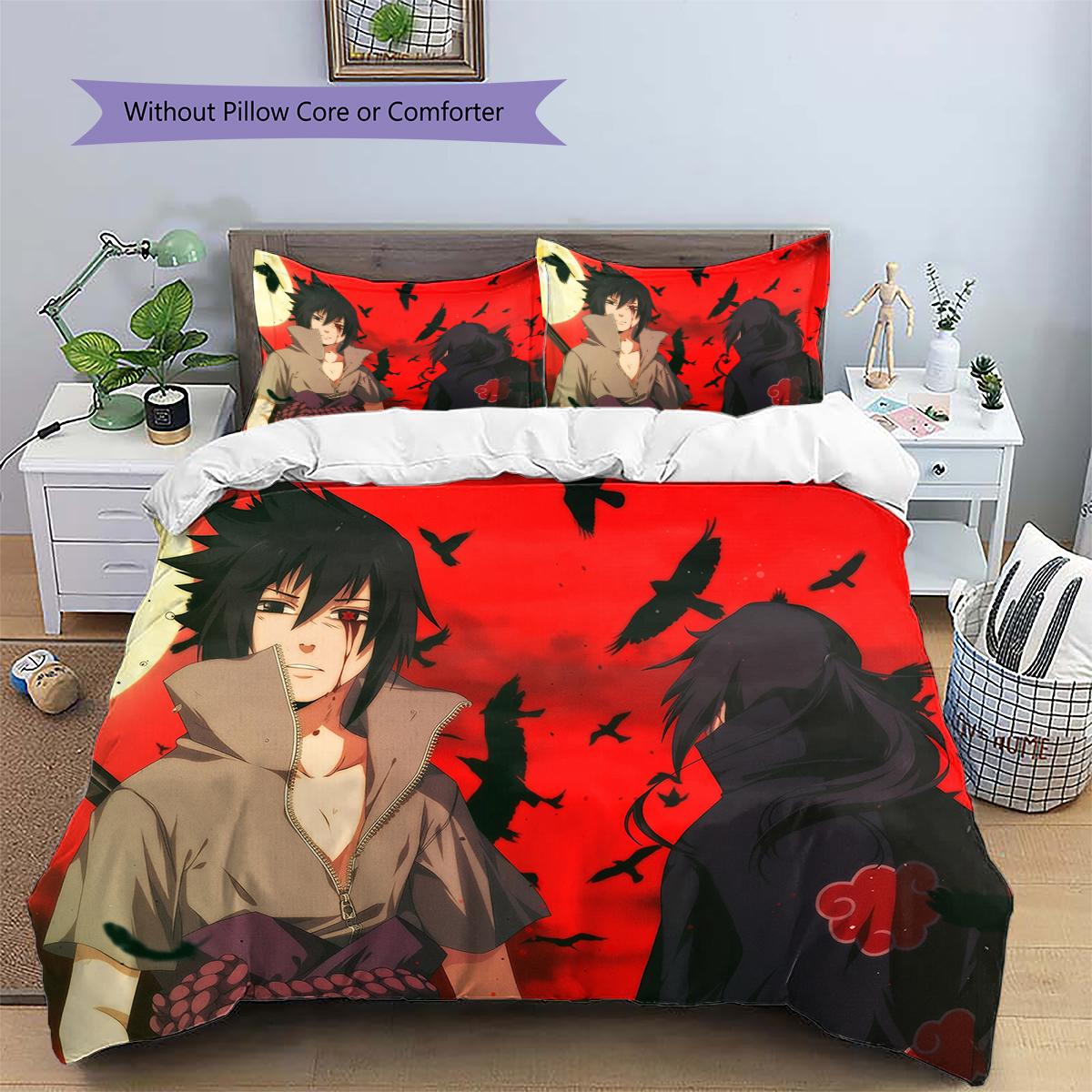 

Naruto Characters Bedding Set, Soft Duvet Cover Pillowcase for Bedroom Home, Ideal Gift for Naruto Fans 135x200cm