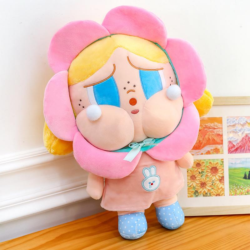 Kawaii Plush Toys Cartoon Crybaby Crying for Love Toy Sad Club Shy Girl Stuffed Dolls for Modern Home Decoration Birthday Gifts