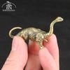 Solid Brass Jurassic Dinosaur Small Statue Office Desktop Ornaments Tea Pet Crafts Animal Figurines Miniatures Children Toy Gift