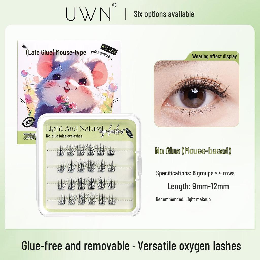 BQI Glue-Free Self-Adhesive False Eyelashes Family Pack with Three-Step Application
