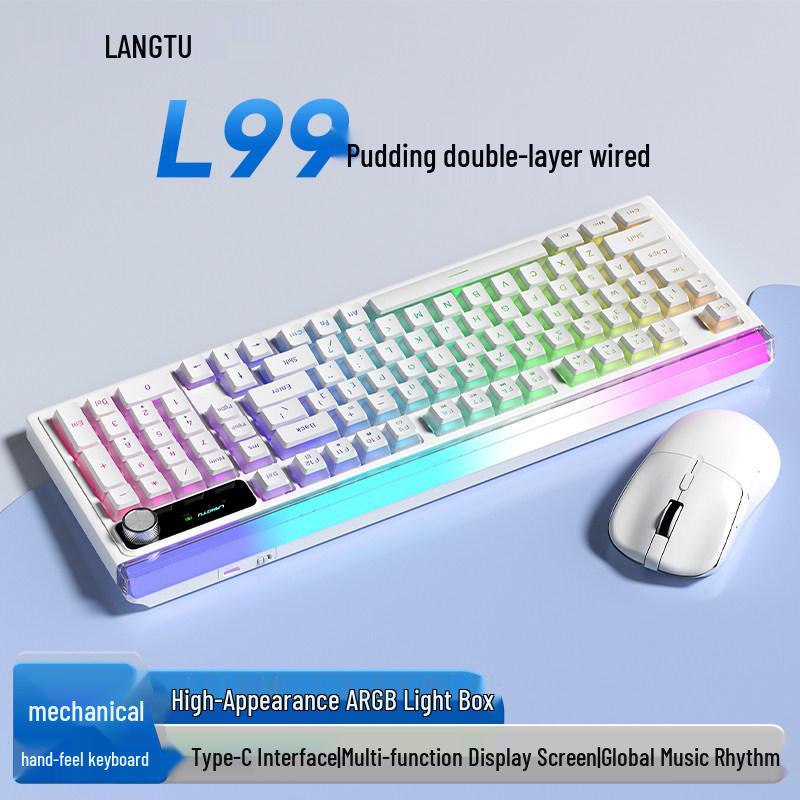 Langtu L99 Silent Wired Gaming & Office Keyboard with Mechanical Feel and Three Modes